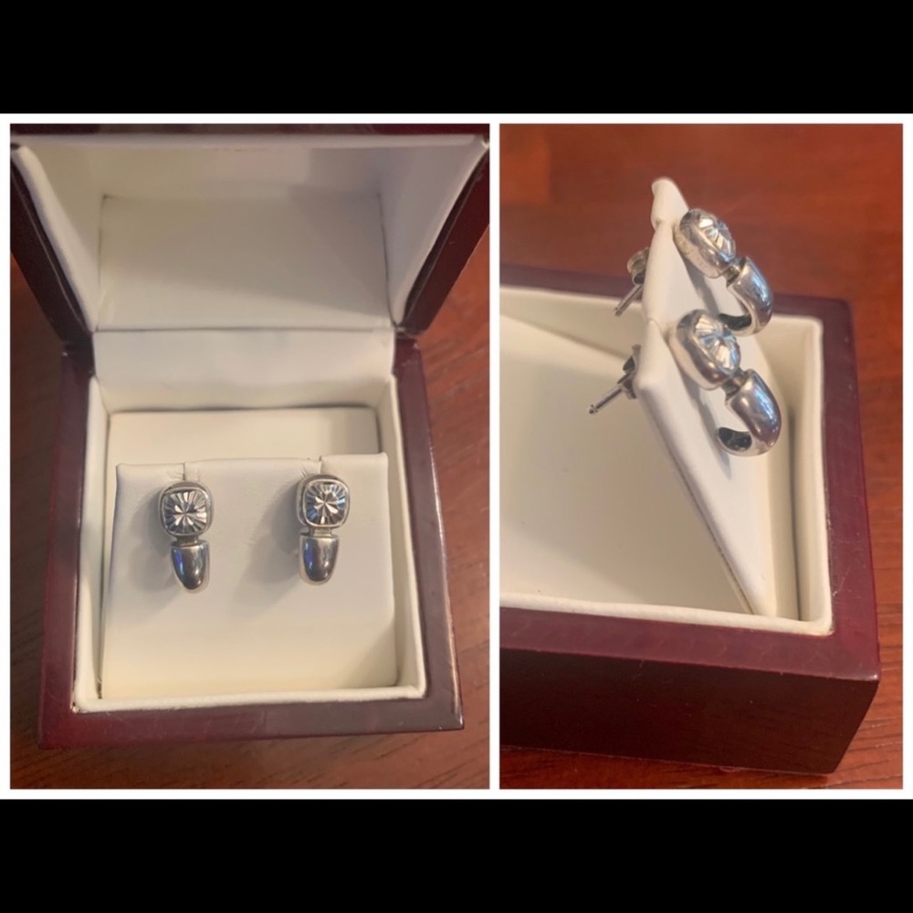 Sterling Silver Diamond Cut Earrings